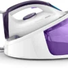 Philips FastCare Bügelstation, Keramikbügelsohle, 120 G/min Konstanter Dampf, 5.2 Bar, 2400 W, Violett (GC6720/30)
