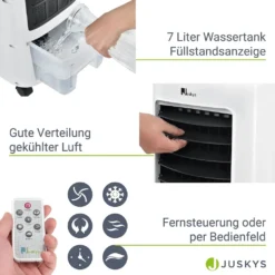 Juskys Mobile Klimaanlage Mit Fernbedienung, Schwingfunktion & Timer – Klimagerät 65 Watt 76 Cm – Luftkühler 3 Geschwindigkeiten – Weiß 23 Juskys Mobile Klimaanlage Mit Fernbedienung, Schwingfunktion & Timer – Klimagerät 65 Watt 76 Cm – Luftkühler 3 Geschwindigkeiten – Weiß -Luft Wrame Haus Geschaft 028011b8fbcc005797251ad7ba5c4244