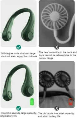 Tragbarer Mini Fan Nackenbügel Klingenloser Hängender Halsventilator Lazy Neck Hanging Cooler USB Wiederaufladbar USB, Weiß 17 Tragbarer Mini Fan Nackenbügel Klingenloser Hängender Halsventilator Lazy Neck Hanging Cooler USB Wiederaufladbar USB, Weiß -Luft Wrame Haus Geschaft 04764c1478bb70ebb0c1aacf442c2cce 1