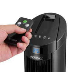 Monzana Turmventilator Fernbedienung 3 Geschwindigkeitsstufen Timer 70° Oszillation Flüsterleise Ventilator Standventilator, Farbe:schwarz -Luft Wrame Haus Geschaft 047df08108f5c7deed9b9c7a8bbaf6a7