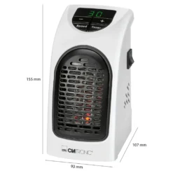 Clatronic HL 3738 Mobiler Steckdosen-Heizlüfter Mit 2 Gebläsestufen, Hochwertiges PTC-Heizelement, LED-Display-und Kontrollleuchte -Luft Wrame Haus Geschaft 0628d4bd0a20bdbfa1325ac863ba24e9