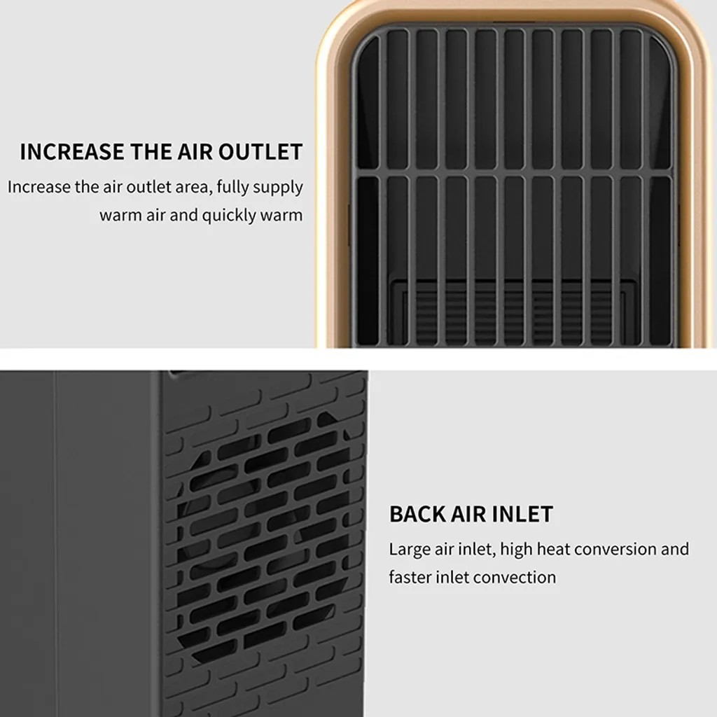 500W Keramik Heizlüfter Heizer Heater Heizung Heizgerät Elektroheizer 5 500W Keramik Heizlüfter Heizer Heater Heizung Heizgerät Elektroheizer – Bild 5