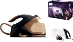 Philips GC8755/80, Dampfbügeleisen, SteamGlide Plus-Sohle, 1,8 M, 450 G/min, Schwarz, Kupfer, 120 G/min -Luft Wrame Haus Geschaft 0945b6a29a00f98a8b3ea412c8d91372