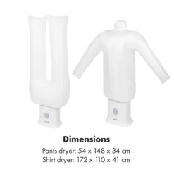 Klarstein ShirtButler Deluxe Automatisches Trocken- Und Bügelgerät , 2-in-1: Trocknen Und Bügeln , 1250 Watt Sicherheits-Heizer , HotAir Tension-Technologie , Timer: 0-180 Minuten , Geräuscharm , LED-Kontrolllicht , Material: Oxford-Nylon -Luft Wrame Haus Geschaft 0a8034e7ccaa0237681a071a7c553b89