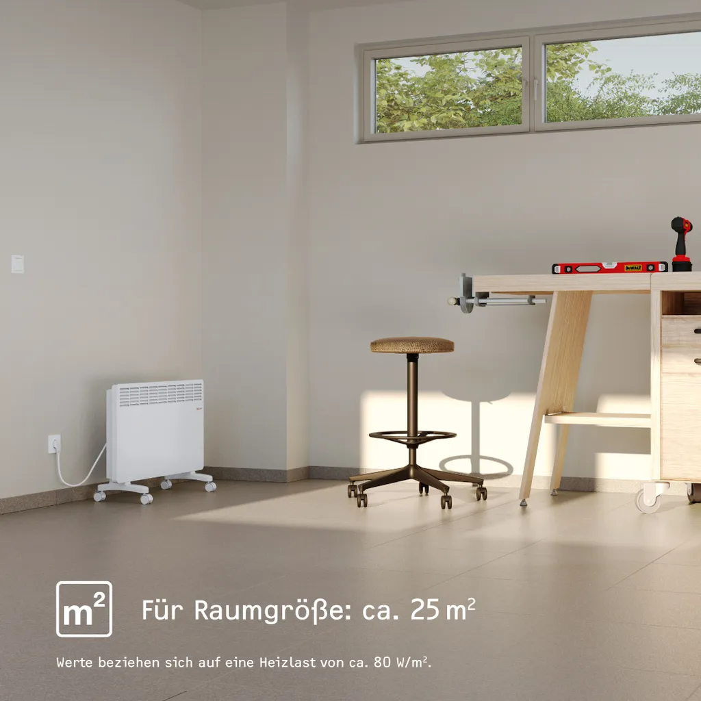 STIEBEL ELTRON Neue Elektroheizung Standgerät Für Ca. 25 M², , Konvektor-Heizung Mit Einfacher Regelung, 2 KW, Energiesparend, Rollen, 204450 4 STIEBEL ELTRON Neue Elektroheizung Standgerät Für Ca. 25 M², , Konvektor-Heizung Mit Einfacher Regelung, 2 KW, Energiesparend, Rollen, 204450 – Bild 4