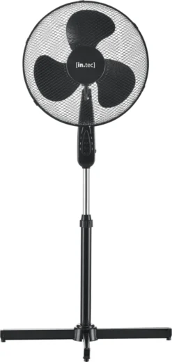 Standventilator Durchmesser 41cm Ventilator Mit 3 Stufen Luftkühler Windmaschine Oszillation 50W Schwarz [in.tec] -Luft Wrame Haus Geschaft 0e1b24c0d1f869c842380b0dd386f418