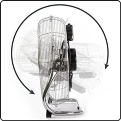 ProfiCare Ventilator PC-VL 3067 Windmaschine Im Retro-Design, Mit 3 Geschwindigkeiten, Stufenlos Neigbarer Ventilator-Kopf, Ø Ca. 50cm, Metall-chrom -Luft Wrame Haus Geschaft 0e78a574d1a47cf9dc754b519eefebda