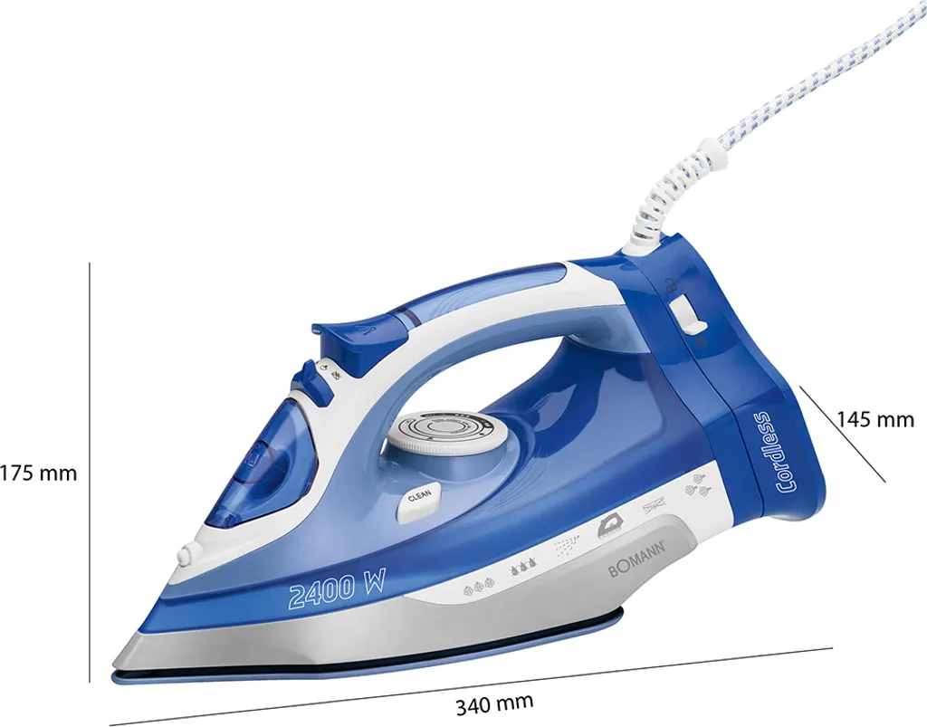 BOMANN Schnurloser Dampfbügelautomat DB 6006 CB Weiß/blau Dampf Bügeleisen 10 BOMANN Schnurloser Dampfbügelautomat DB 6006 CB Weiß/blau Dampf Bügeleisen – Bild 10