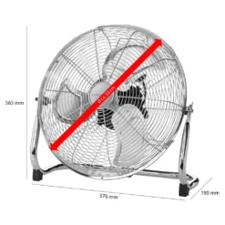 ProfiCare Ventilator PC-VL 3067 Windmaschine Im Retro-Design, Mit 3 Geschwindigkeiten, Stufenlos Neigbarer Ventilator-Kopf, Ø Ca. 50cm, Metall-chrom -Luft Wrame Haus Geschaft 110b4f4150e52f62f782be865364374d