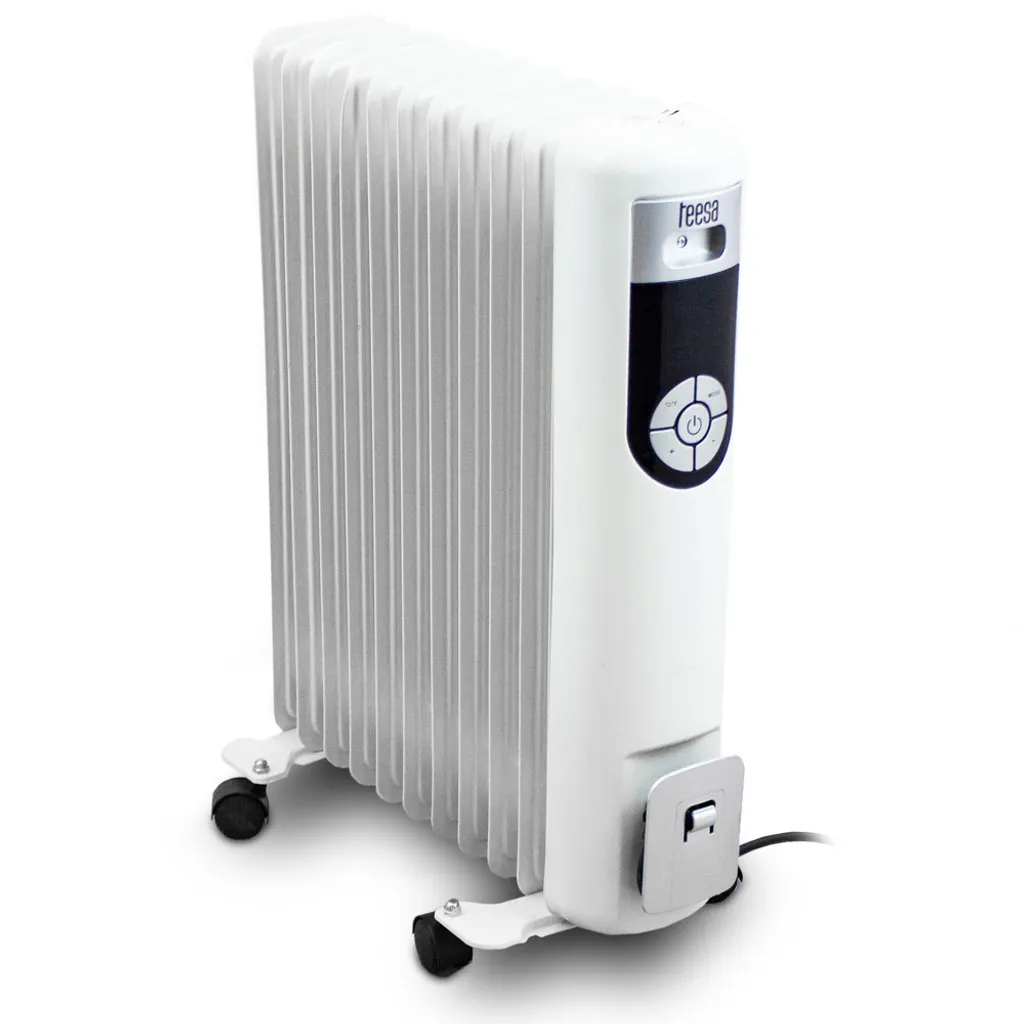Teesa Elektrischer Ölradiator TSA8037-2, 2500W 11 Rippen, Weiß 1 Teesa Elektrischer Ölradiator TSA8037-2, 2500W 11 Rippen, Weiß