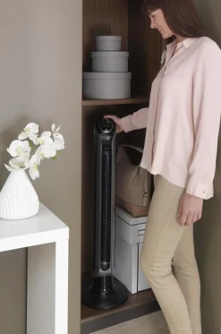 Rowenta VU 6670 F0 Turmventilator Schwarz/silber -Luft Wrame Haus Geschaft 13e83628e00d35b9097ee1ef943c86ae