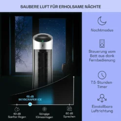 Klarstein Mobiles Klimagerät Ohne Abluftschlauch - Luftkühler Mit Wasser Ventilator Luftbefeuchter Luftreiniger Funktion - 6L Wassertank - Air Cooler Klimaanlage Mobil Mit Fernbedienung - Schwarz -Luft Wrame Haus Geschaft 164e9036a167f5cc05218cd8ac53c9cf