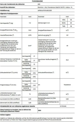 AEG - L6FBC41478 - Waschmaschine - 7 Kg -Luft Wrame Haus Geschaft 17104e9ed6fc4dd6a07c557f44743a37