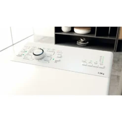 Bauknecht WAT Prime 550 SD N Toplader-Waschmaschine / 5,5 Kg / 1000 UpM/Kurz 15 /Startzeitvorwahl/leise Mit 60dB/ Mehrfachwasserschutz +/Kurz-Taste, Weiß -Luft Wrame Haus Geschaft 1730ca1cb239f5a92930cd5f7c76eda2