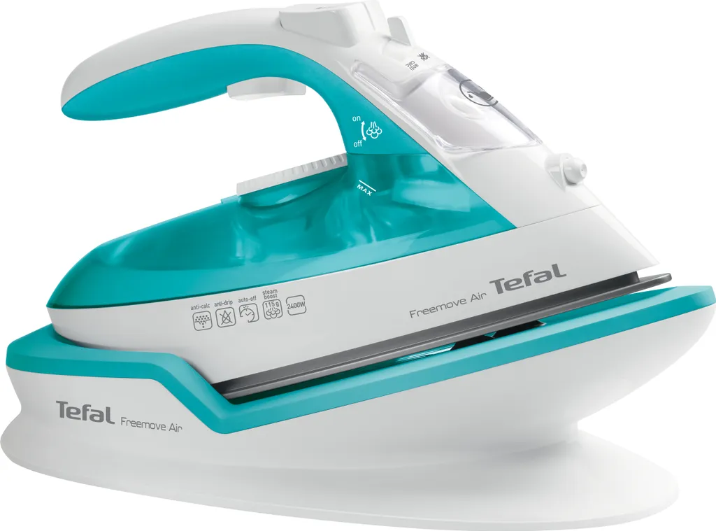 Tefal Dampfbügeleisen Freemove Air FV6520, 2400 W, Türkis 2 Tefal Dampfbügeleisen Freemove Air FV6520, 2400 W, Türkis – Bild 2