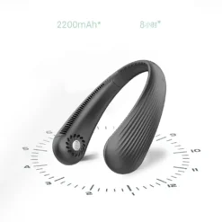 Nackenventilator Mini Ventilator USB Ventilator Nackenventilator 2000 MAh Fan 3 Stufen Halsventilator,Schwarz -Luft Wrame Haus Geschaft 184d3de374ee70f279a2bf74e2afffa5