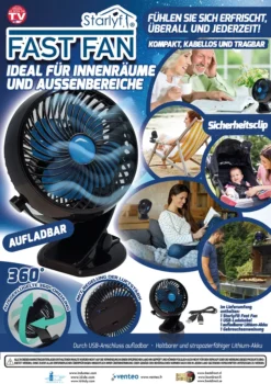 Starlyf® Fast Fan - USB, Miniventilator, Ventilator, Kabellos Und Wieder Aufladbar, Akku, Tragbarer Ventilator, 360 ° - Aus Der TV Werbung 13 Starlyf® Fast Fan - USB, Miniventilator, Ventilator, Kabellos Und Wieder Aufladbar, Akku, Tragbarer Ventilator, 360 ° - Aus Der TV Werbung -Luft Wrame Haus Geschaft 185c4b1905cdd57edd43492eac13f437