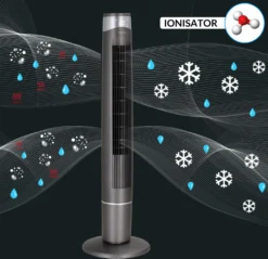 Monzana Turmventilator 6 Geschwindigkeitsstufen 120cm 3 Modi Timer Fernbedienung -Luft Wrame Haus Geschaft 19308d5e9dc08aa51011d4326ede6275