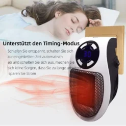 2er 500W 220V Steckdosen Heizlüfter Mini Heizung | Elektroheizer | Heizgerät Elektroheizer Plug In Heater Heizgerät Energie Sparen Mit Fernbedienung -Luft Wrame Haus Geschaft 19c49b916d526e402b9872c92647a3d7