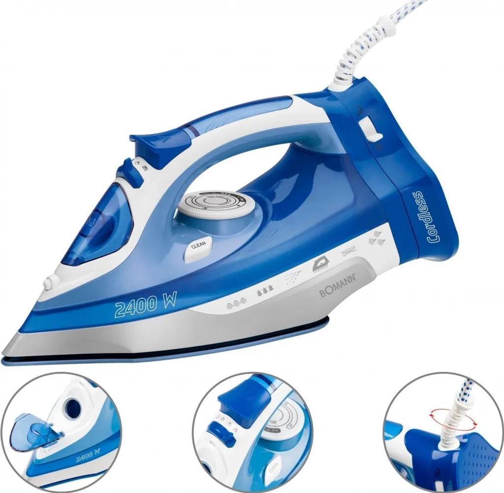 BOMANN Schnurloser Dampfbügelautomat DB 6006 CB Weiß/blau Dampf Bügeleisen 12 BOMANN Schnurloser Dampfbügelautomat DB 6006 CB Weiß/blau Dampf Bügeleisen – Bild 12