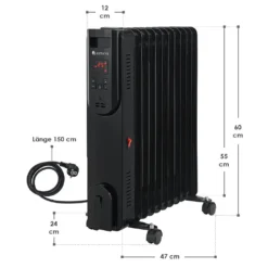 Juskys Elektroheizung Ölradiator 2500 Watt - Heizung Elektrisch Mit 3 Stufen, Thermostat, 12 H-Timer & Überhitzungsschutz - Radiator Schwarz 31 Juskys Elektroheizung Ölradiator 2500 Watt - Heizung Elektrisch Mit 3 Stufen, Thermostat, 12 H-Timer & Überhitzungsschutz - Radiator Schwarz -Luft Wrame Haus Geschaft 1bab79f4f7b35fb0f876fc6355332306