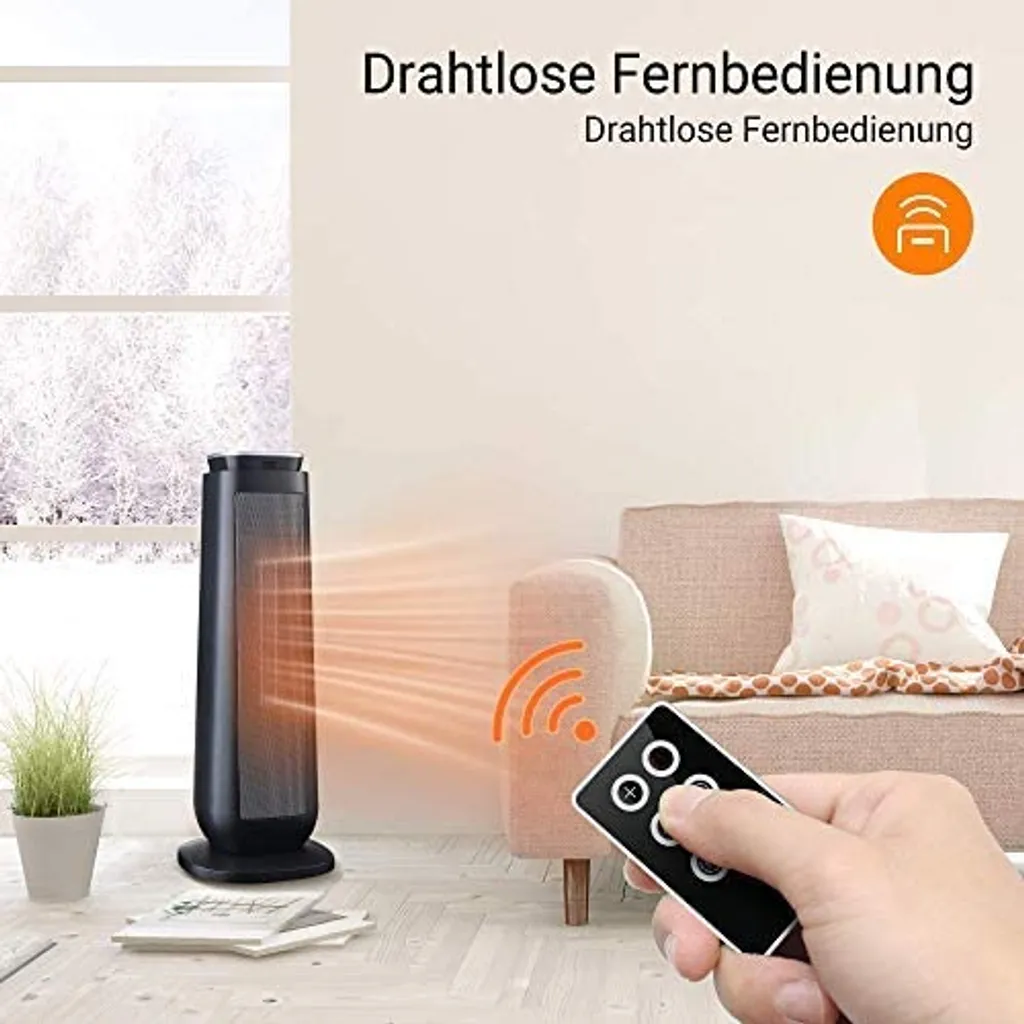 Midea NTH20-18MRA, Elektrischer Raumheizlüfter, Keramik, Indoor, Flur, Tisch, Schwarz, Silber, Tasten 6 Midea NTH20-18MRA, Elektrischer Raumheizlüfter, Keramik, Indoor, Flur, Tisch, Schwarz, Silber, Tasten – Bild 6