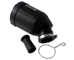 Rennluftfilter DOPPLER Box Schwarz, Filter Rot, Grill Chrom