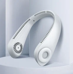 Flexibler Halsventilator, Leiser Blattloser Sportventilator, USB Drehbarer Nackenkühler Zum Aufhängen Für Outdoor Sportarten, Weiß -Luft Wrame Haus Geschaft 1c9fbd580133db53b84e6c28630edd46