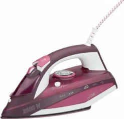 Clatronic Dampfbügelautomat DB 3705, 2.600 W, Kratzfeste Keramiksohle, Stufenlose Temperatur, 4-stufige Dampfregelung, 7 Funktionen, Weiß/rot -Luft Wrame Haus Geschaft 1dfba9027d46a099b6f9cba4e1f20b75