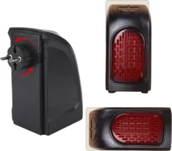 350W Steckdosen Heizlüfter Mini Heizung Elektroheizer Keramik Heizgerät Energiesparend Lufterhitzer Plug Heater Energie Sparen 220V Schwarz Retoo -Luft Wrame Haus Geschaft 1f1c01e459b2d9d5e563088418fc9e9b