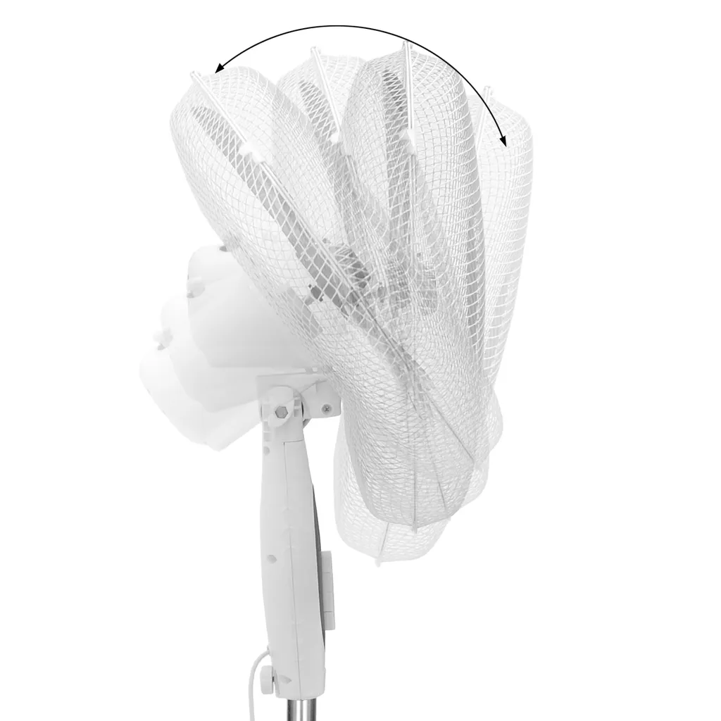 ECD Germany Standventilator 45W, Ø 40cm, Weiß/Grau - Leise, 3 Geschwindigkeitsstufen - Standfuß Höhenverstellbar 102-120 Cm - 90° Oszillazion 30° Neigbar - Ventilator Standlüfter Luftkühler Bödenventilator 6 ECD Germany Standventilator 45W, Ø 40cm, Weiß/Grau - Leise, 3 Geschwindigkeitsstufen - Standfuß Höhenverstellbar 102-120 Cm - 90° Oszillazion 30° Neigbar - Ventilator Standlüfter Luftkühler Bödenventilator – Bild 6