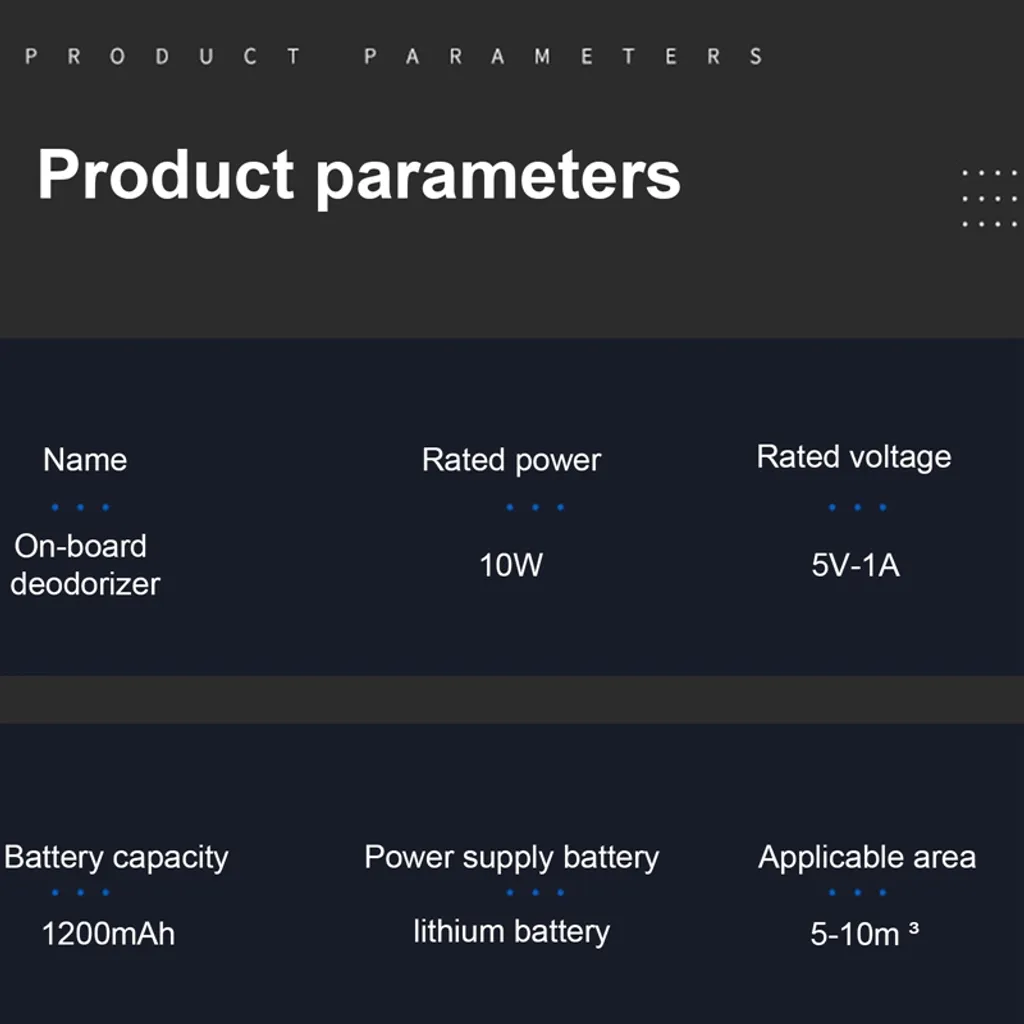 Auto-Luftreiniger, Ozon-Desodorierer, Wiederaufladbarer USB-Rauch-Deodorant-Sterilisator Zur Reinigung Von Formaldehyd 12 Auto-Luftreiniger, Ozon-Desodorierer, Wiederaufladbarer USB-Rauch-Deodorant-Sterilisator Zur Reinigung Von Formaldehyd – Bild 12