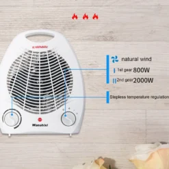 Heizlüfter Energiesparend 2000W Thermischer Lüfter, Elektrisch Heizung Mit Zwei Leistungsstufen Thermostat, Heizschlange Elektrischer Spiralförmiger Heizkörper Heizlüfter -Luft Wrame Haus Geschaft 25821b7920251df653d376796c82f02f