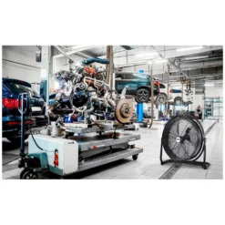 Bodenventilator 100 W | Ø 50cm | 3 Stufen| Aus Verchromten Metall | IP44 -Luft Wrame Haus Geschaft 2591abdc309493dbd2d3de4cf9eaaf1e