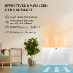 Johannson Elektroheizung Mit Thermostat Aurora | Heizstrahler Innenraum | Heizung Elektrisch Energiesparend | Elektroheizkörper | Konvektor Heizung 2000W | Elektrische Heizung | Leiser Als Heizlüfter - Weiß -Luft Wrame Haus Geschaft 26c5d6ff63ea2fb61e3f372eb8818e35