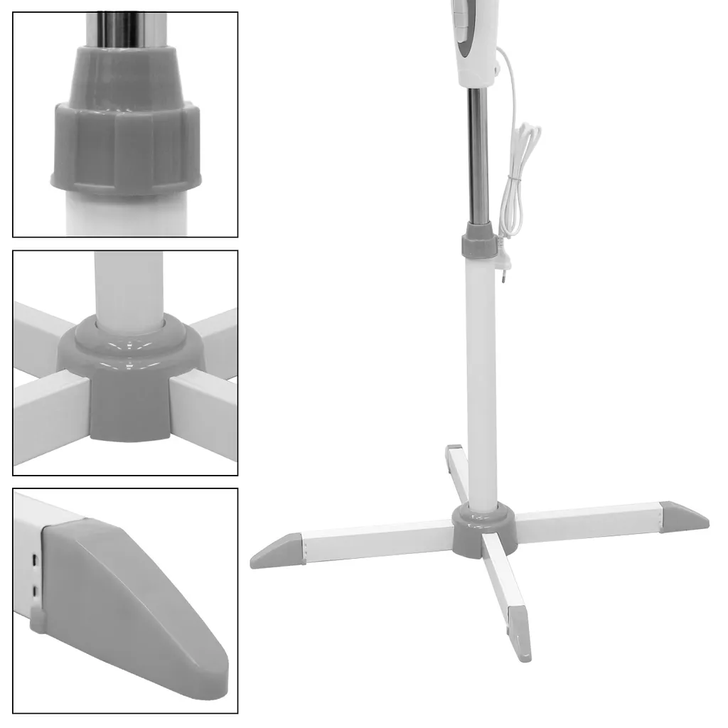 ECD Germany Standventilator 45W, Ø 40cm, Weiß/Grau - Leise, 3 Geschwindigkeitsstufen - Standfuß Höhenverstellbar 102-120 Cm - 90° Oszillazion 30° Neigbar - Ventilator Standlüfter Luftkühler Bödenventilator 3 ECD Germany Standventilator 45W, Ø 40cm, Weiß/Grau - Leise, 3 Geschwindigkeitsstufen - Standfuß Höhenverstellbar 102-120 Cm - 90° Oszillazion 30° Neigbar - Ventilator Standlüfter Luftkühler Bödenventilator – Bild 3