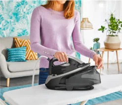 Tefal Express Easy SV6140 Dampferzeuger Bügeleisen Bis Zu 30% * Weniger Zeit Zum Bügeln Efficint Perfekte Ergebnisse Leistungsstarker Dampfstoß Autonomie Vielseitig Anti-Scale Große -Luft Wrame Haus Geschaft 287cb5d02c7832bcfdd2737e7e58580e