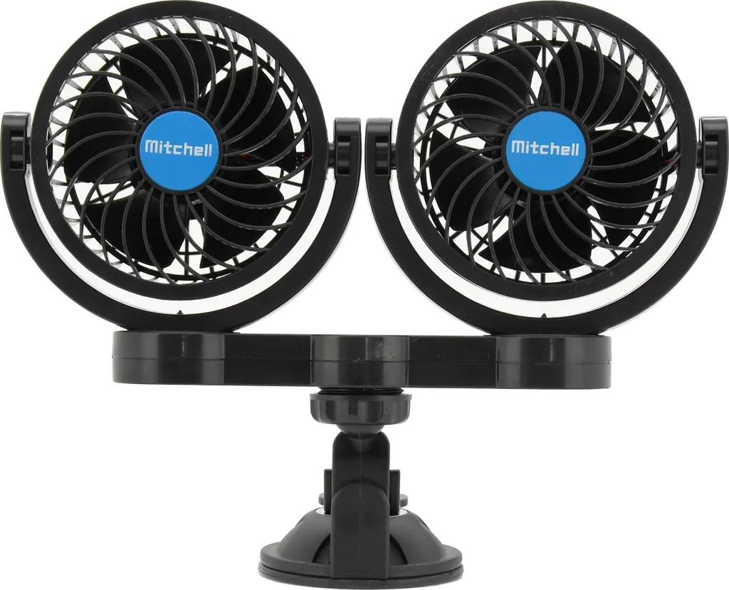 Compass 07222 - Ventilator Mitchell DUO 2x108mm 12V Mit Saugnapf 2 Compass 07222 - Ventilator Mitchell DUO 2x108mm 12V Mit Saugnapf – Bild 2