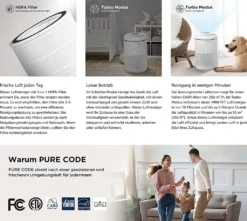 MINI MAX Luftreiniger, 35m² In Nur 10 Minuten Air Purifier H13 HEPA Filter Mit 3 Lüfterstufen Gegen 99,97% Bakterien Staub Pollen Rauch Partikel, Aktivkohlefilter 22dB Leiser Schlafmodus -Luft Wrame Haus Geschaft 28cae3bf8b4b4f04d6cbdaa6310b4071