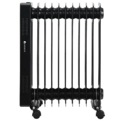 Juskys Elektroheizung Ölradiator 2500W - Wi-Fi Steuerung, Fernbedienung & Touch-Display - Energiesparender Radiator, 2 Heizstufen, 24h Timer - Schwarz -Luft Wrame Haus Geschaft 29e4b75c572d1961c985f072c2b83765