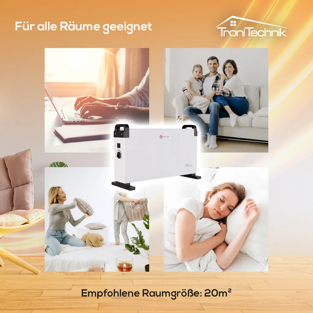 Tronitechnik KH-101 Heizgerät Konvektor Radiator Heizung Stufenlose Thermosteuerung (750W / 1.250W / 2.000W) 11 Tronitechnik KH-101 Heizgerät Konvektor Radiator Heizung Stufenlose Thermosteuerung (750W / 1.250W / 2.000W) – Bild 11