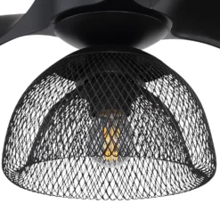 Globo Lighting JACKIE Deckenventilator Metall Schwarz Matt, 1xE27, 03560 -Luft Wrame Haus Geschaft 2ce275312e98185a39797a7e0ddc6809