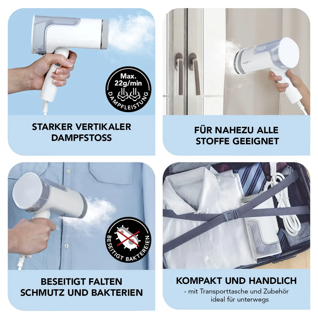 Dampfbürste Bürste Dampfglätter Dampfbügler Dampfer Steamer Wassertank MAXXMEE 4 Dampfbürste Bürste Dampfglätter Dampfbügler Dampfer Steamer Wassertank MAXXMEE – Bild 4