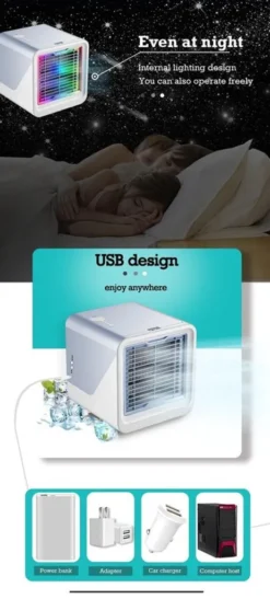 Cool Air Mobiles Klimagerät Verdunstungskühler LED Mini Air Cooler Klimaanlage Klimagerät Luftkühler Befeuchter Ventilator -Luft Wrame Haus Geschaft 2e8633605a13c20de45d445736ba618d