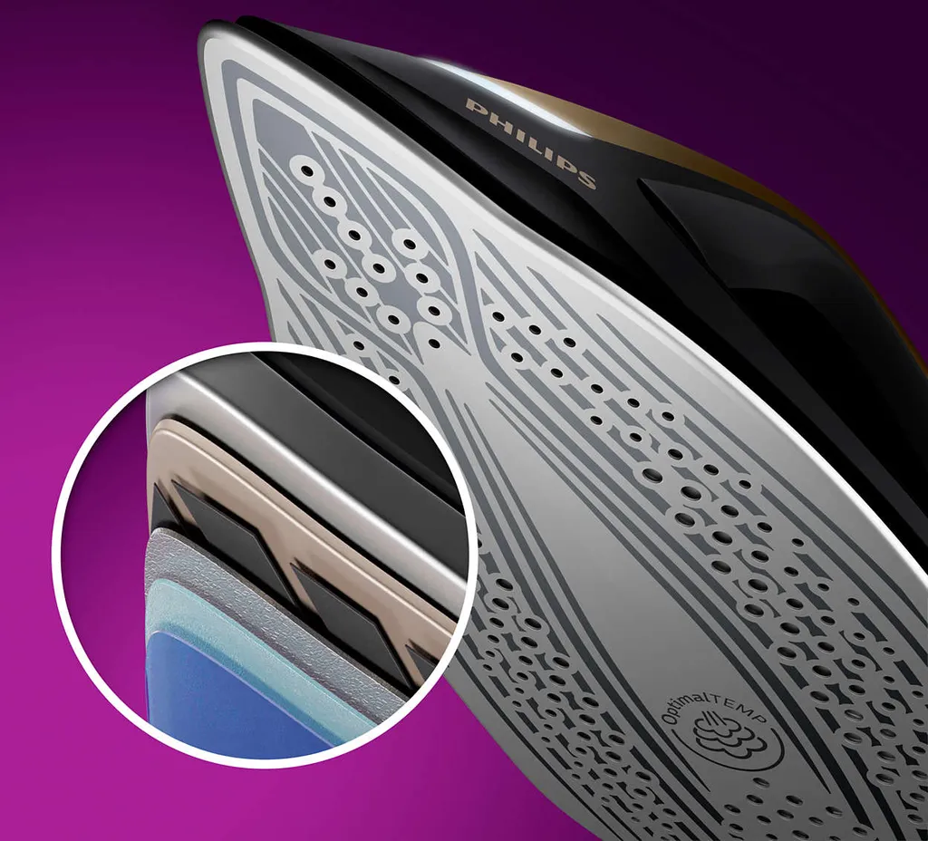 Philips PerfectCare Bügelstation, Keramiksohle, 170 G/min Konstanter. Dampf, 8.5 Bar, 2700 W, Schwarz (PSG8140/80) 6 Philips PerfectCare Bügelstation, Keramiksohle, 170 G/min Konstanter. Dampf, 8.5 Bar, 2700 W, Schwarz (PSG8140/80) – Bild 6