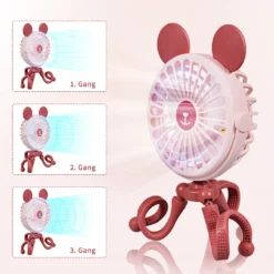 CMYBABEE Tragbare Fan Octopus Ventilator Mit Teleskop Stativ 3-Speed Einstellung Mit Nachtlicht Usb-Lade Geeignet Für Kinderwagen/Camping/Auto Sitz [2022 Neu] -Luft Wrame Haus Geschaft 2f761f00fda63183a3f3e828784673a6