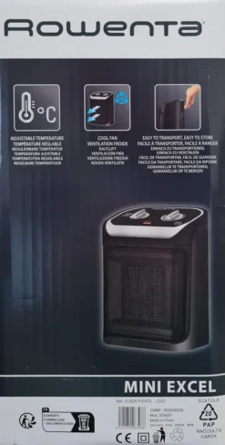 Rowenta SO9261 Mini Excel - Heizlüfter - Schwarz -Luft Wrame Haus Geschaft 305343f39fe104b2dfd90f47c93c3a04