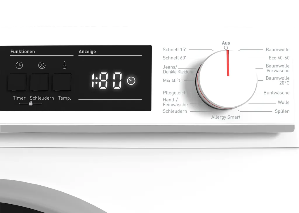 Sharp ES-W814IAW1-DE Waschmaschine (8 Kg / 1400 U/Min) Mit LED Display, Inverter Motor, Überlaufschutz Und AquaStop (weiß) 4 Sharp ES-W814IAW1-DE Waschmaschine (8 Kg / 1400 U/Min) Mit LED Display, Inverter Motor, Überlaufschutz Und AquaStop (weiß) – Bild 4