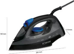 BOMANN Dampfbügelautomat DB 6003 CB Schwarz/blau Dampf Bügeleisen 7 Funktionen -Luft Wrame Haus Geschaft 31ca16f59ab885ceb0793679da15f129