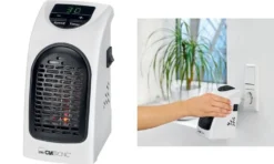 Clatronic HL 3738 Mobiler Steckdosen-Heizlüfter Mit 2 Gebläsestufen, Hochwertiges PTC-Heizelement, LED-Display-und Kontrollleuchte -Luft Wrame Haus Geschaft 325229ba6718c2424b9e343931ff76d9